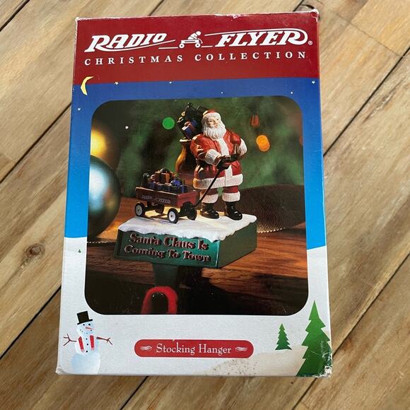 Vintage Other - Radio‎ flyer Santa Christmas holiday stocking holder